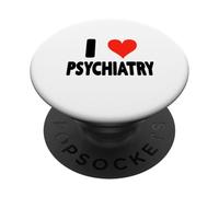 Amo la psiquiatría - Terapia de médico psiquiátrico Divertido del corazón PopSockets PopGrip Adhesivo