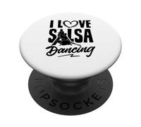 Amo la Salsa Bailarina Latina Danza PopSockets PopGrip Adhesivo