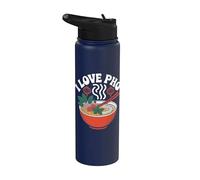 Amo la sopa vietnamita de Pho Delicia de los fanáticos Stainless Steel Insulated Water Bottle