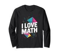 Amo las matemáticas Geometría Álgebra Cálculo Diversión Manga Larga