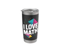 Amo las matemáticas Geometría Álgebra Cálculo Diversión Vaso térmico de acero inoxidable de doble pared