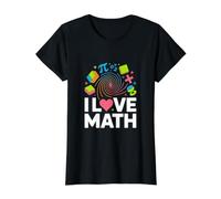 Amo Las matemáticas Pi Geometría Álgebra Entusiasta Camiseta gráfica económica, Mujer, Negro, M