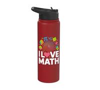 Amo las matemáticas Pi Geometría Álgebra entusiasta Stainless Steel Insulated Water Bottle