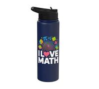 Amo las matemáticas Pi Geometría Álgebra entusiasta Stainless Steel Insulated Water Bottle
