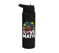 Amo las matemáticas Pi Geometría Álgebra entusiasta Stainless Steel Insulated Water Bottle
