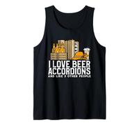 Amo los acordeones de Cerveza y me Gusta 3 Otras Personas Camiseta sin Mangas