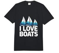 Amo los Barcos entusiastas de la Vela náutica Comfort Colors Adult Heavyweight T-Shirt