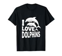 Amo los Delfines juguetón Ocean Friends Fan Camiseta