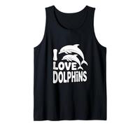 Amo los Delfines juguetón Ocean Friends Fan Camiseta sin Mangas