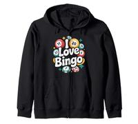 Amo los entusiastas de los números Divertidos del Bingo Sudadera con Capucha
