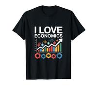 Amo los gráficos de economía Entusiasta Camiseta gráfica económica