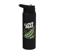 Amo los guisantes entusiastas de las verduras divertidas Stainless Steel Insulated Water Bottle