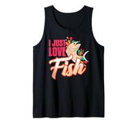 Amo los Peces Frase Acuario Humor Vida Peces Camiseta sin Mangas
