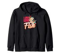 Amo los Peces Frase Acuario Humor Vida Peces Sudadera con Capucha