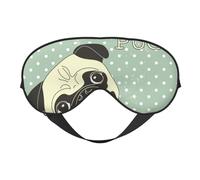 Amo los pugs, Cubreojos completos Antifaz bloqueador de luz Antifaz para dormir Antifaz suave con los ojos vendados Noche