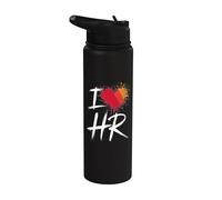 Amo los recursos humanos I Love Human Resources Meme Recursos Humanos Cotizaciones Stainless Steel Insulated Water Bottle