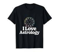Amo los Signos del horóscopo del Zodiaco de la astrología Camiseta gráfica económica, Hombre, Negro, L