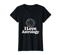 Amo los Signos del horóscopo del Zodiaco de la astrología Camiseta gráfica económica, Mujer, Negro, M