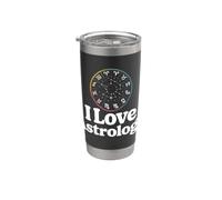 Amo los signos del horóscopo del zodiaco de la astrología Vaso térmico de acero inoxidable de doble pared