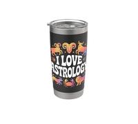 Amo los signos del zodiaco del horóscopo de la astrología Vaso térmico de acero inoxidable de doble pared