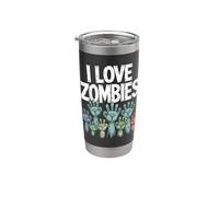 Amo los Zombies Amante de los Muertos Vivientes Vaso térmico de acero inoxidable de doble pared
