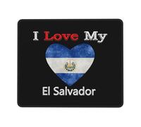 Amo Mi Bandera del Corazón De El Salvador Mouse Pad Agradable Mousepad Duradero Alfombrilla De Ratón para Oficina Hogar Gaming 25X30Cm