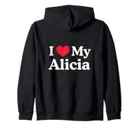 Amo mi corazón de Alicia Alicia Amo a Alicia Sudadera con Capucha