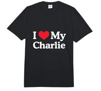 Amo mi corazón de Charlie Charlie Amo a Charlie Comfort Colors Adult Heavyweight T-Shirt