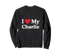 Amo mi corazón de Charlie Charlie Amo a Charlie Sudadera