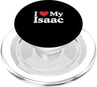 Amo mi corazón de Isaac Isaac ama a Isaac PopSockets PopGrip para MagSafe