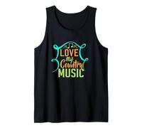 Amo mi música Country para los fanáticos del Country Western Camiseta sin Mangas