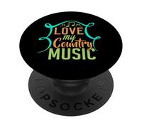 Amo mi música Country para los fanáticos del Country Western PopSockets PopGrip Adhesivo