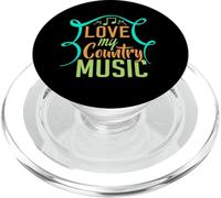 Amo mi música Country para los fanáticos del Country Western PopSockets PopGrip para MagSafe