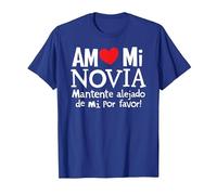Amo Mi Novia Latina Mexicana Divertido Español Mujer Toxica Chica Camiseta, Hombre, Azul Real, XL