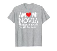 Amo Mi Novia Latina Mexicana Divertido Español Mujer Toxica Chica Camiseta, Hombre, Gris Jaspeado, XL