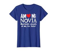 Amo Mi Novia Latina Mexicana Divertido Español Mujer Toxica Chica Camiseta, Mujer, Azul Real, XS