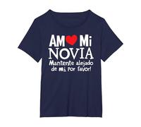 Amo Mi Novia Latina Mexicana Divertido Español Mujer Toxica Chica Camiseta, Mujer Tallas Grandes, Azul Marino, 4XL Grande