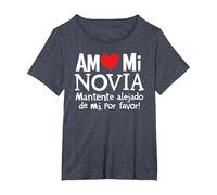Amo Mi Novia Latina Mexicana Divertido Español Mujer Toxica Chica Camiseta, Mujer Tallas Grandes, Azul Jaspeado, 5XL Grande