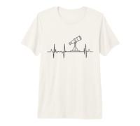 Amo mi Telescopio Cardiograma Espacio Camiseta Premium