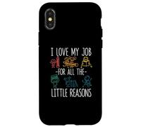 Amo Mi Trabajo por Todas Las Pequeñas Razones Maestro Enseñanza Carcasa para iPhone X/XS