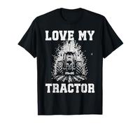 Amo MI Tractor Granjero Agricultura Campo Rural Vibraciones Campo Camiseta