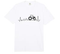 Amo Mi Tractor Latido del Corazón para El Agricultor Granja Comfort Colors Adult Heavyweight T-Shirt
