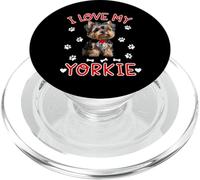 Amo mi Yorkie Linda Huella de Pata de Yorkshire Terrier PopSockets PopGrip para MagSafe