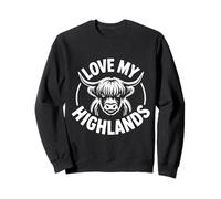 Amo mis Vacas Highland - Diseño Granja rústica Sudadera