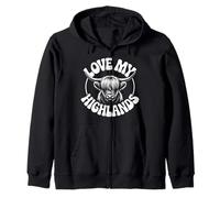 Amo mis Vacas Highland - Diseño Granja rústica Sudadera con Capucha