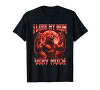 Amo Mucho a mi mamá Brainrot Alpha Wolf Meme Camiseta gráfica económica