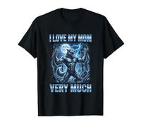 Amo Mucho a mi mamá Brainrot Alpha Wolf Meme Camiseta gráfica económica