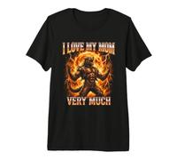 Amo Mucho a mi mamá Brainrot Alpha Wolf Meme Camiseta Premium