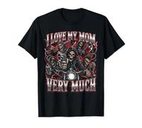 Amo Mucho a mi mamá Hard Skeleton Meme Bootleg Camiseta