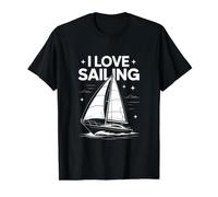 Amo Navegar Pasión Océano Náutico Camiseta gráfica económica, Hombre, Negro, L